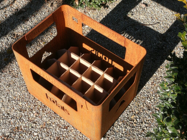 Edelrost Feuerkorb BEER BOX