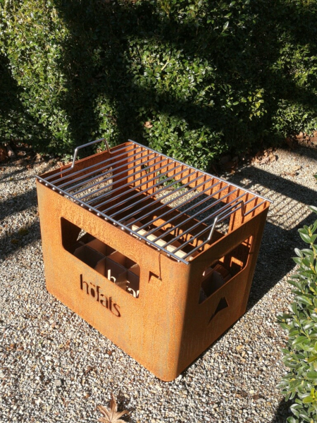 Edelrost Feuerkorb BEER BOX