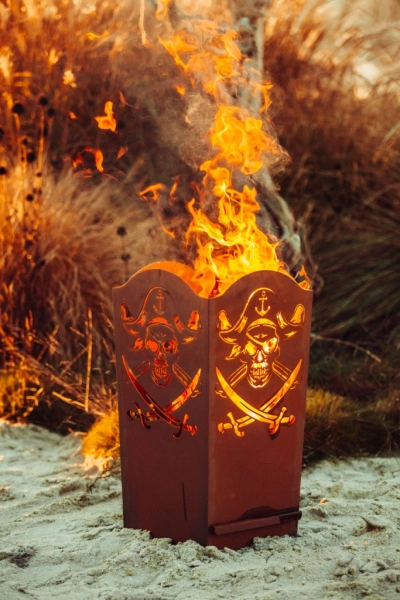 Edelrost Feuerkorb Pirat