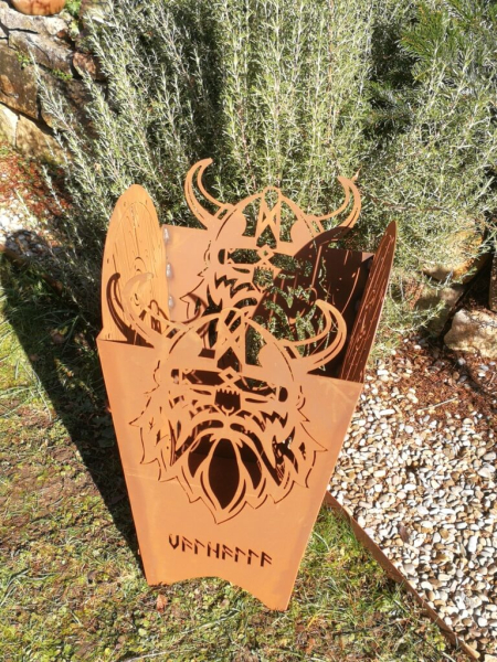 Edelrost Feuerkorb Walhalla