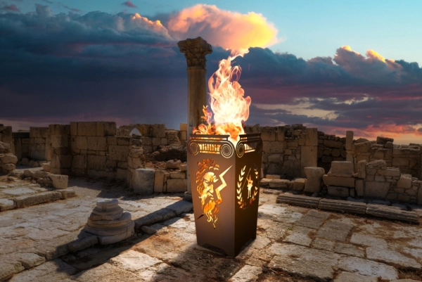 Edelrost Feuerkorb Zeus