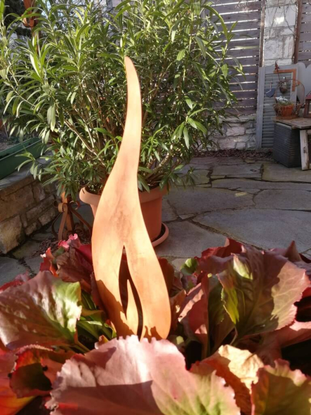 Edelrostoptik Flamme zum Stecken