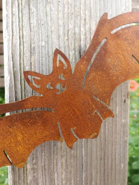Edelrost Fledermaus zum Schrauben