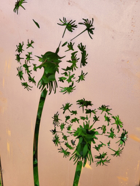 Edelrost Gartenschild Pusteblume