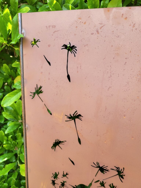 Edelrost Gartenschild Pusteblume