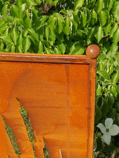 Edelrost Gartenschild Schilf