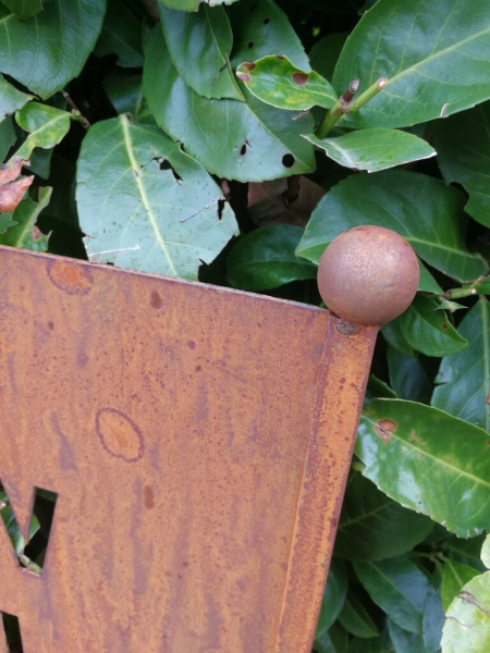 Edelrost Gartenschild Willkommen