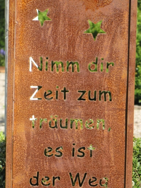 Edelrost Gartenschild Weg zu den Sternen