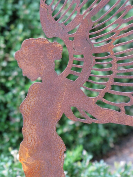 Edelrost Gartenstecker Engel Aurelie 55 cm