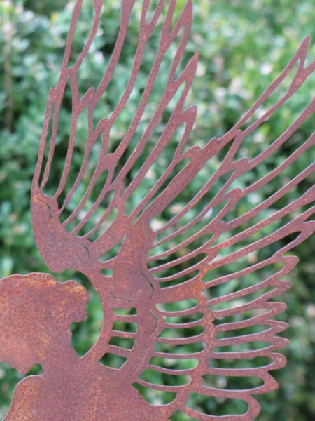 Edelrost Gartenstecker Engel Aurelie 55 cm