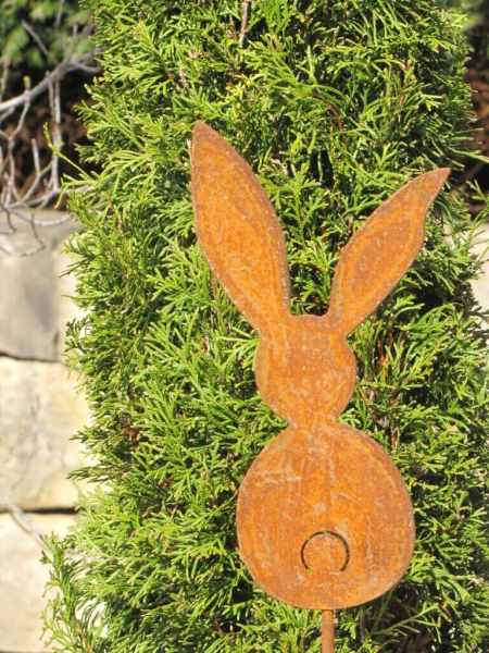 Edelrost Gartenstecker Hase Lisa