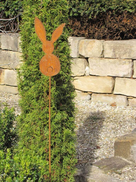 Edelrost Gartenstecker Hase Lisa