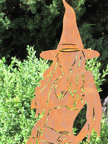 Gartenstecker Hexe