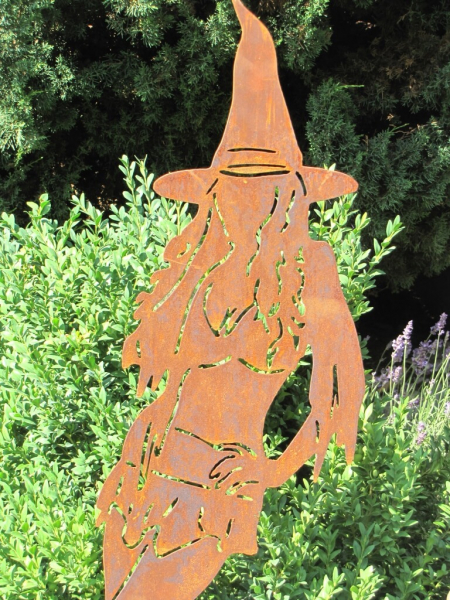 Gartenstecker Hexe