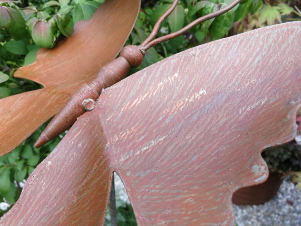 Edelrost Gartenstecker Schmetterling Bräunling