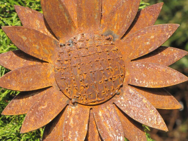 Edelrost Gartenstecker Sonnenblume