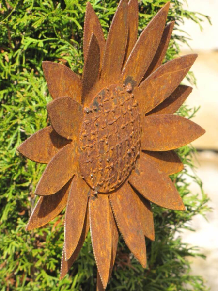 Edelrost Gartenstecker Sonnenblume