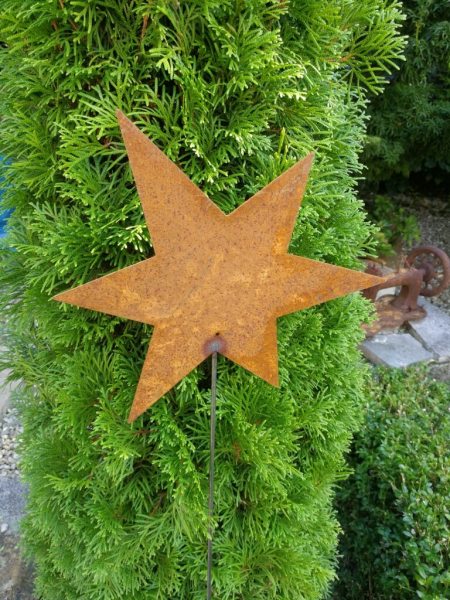 Gartenstecker Stern asymmetrisch, 6-zackig geschlossen