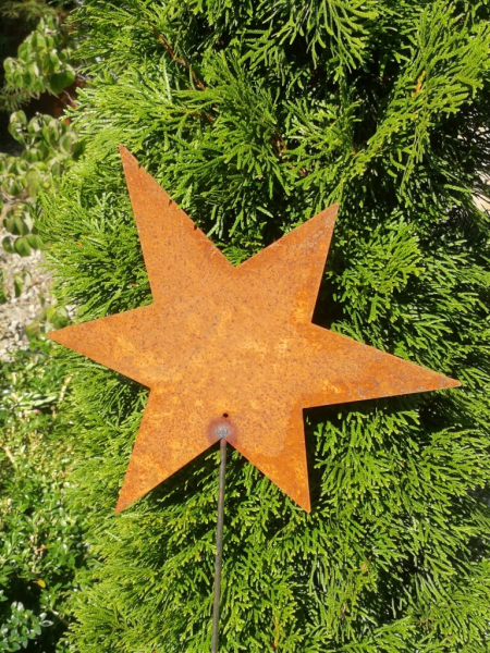 Gartenstecker Stern asymmetrisch, 6-zackig geschlossen