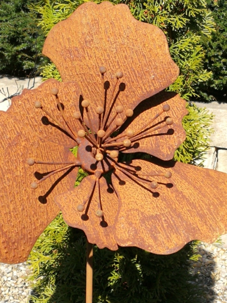 Edelrost Windrad Blüte groß