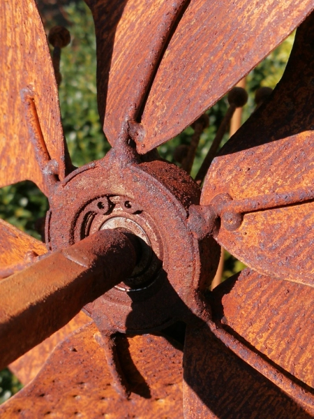 Edelrost Windrad Blüte groß