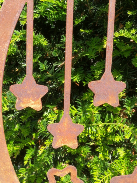 Edelrost Gartenstecker träumender Hase