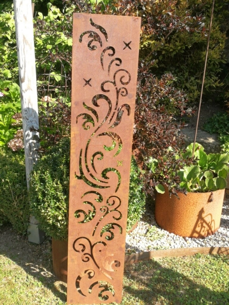 Edelrost Gartenstele Doppelranke Grace