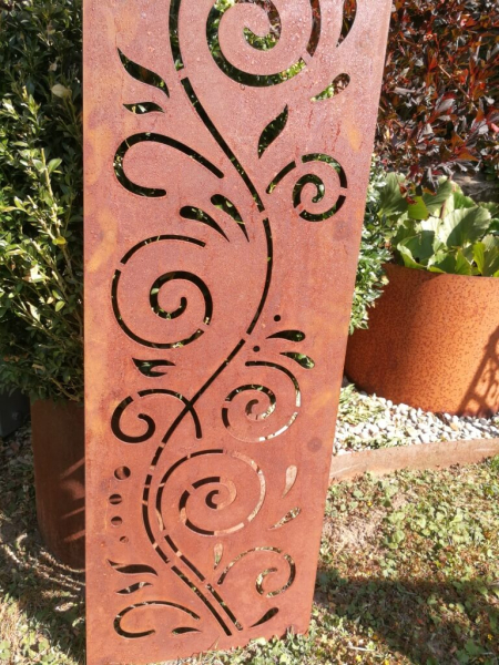 Edelrost Gartenstele Doppelranke Sunny