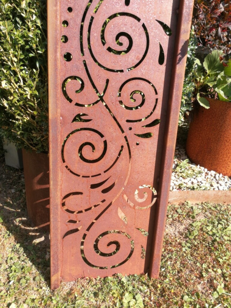 Edelrost Gartenstele Doppelranke Sunny