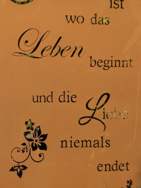 Edelrost Gedichttafel Familie-Leben-Liebe
