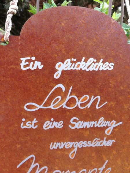 Edelrost Gedichttafel Momente