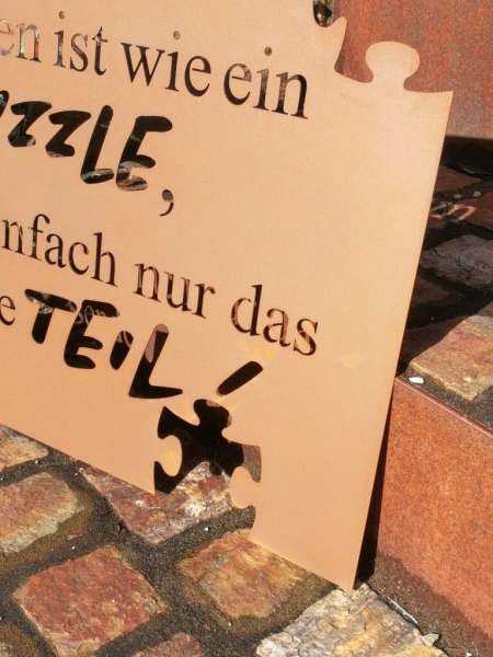 Edelrost Gedichttafel Puzzle