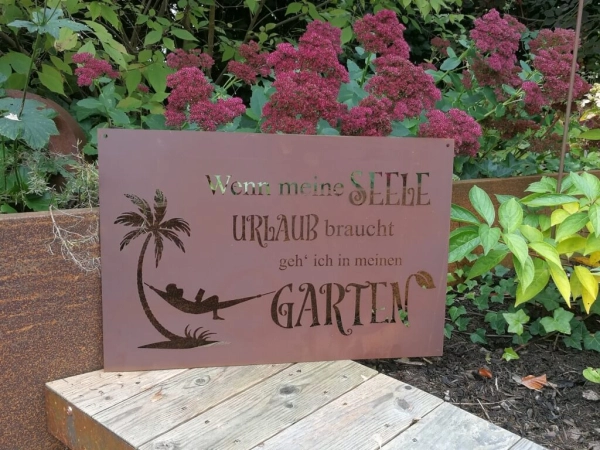 Edelrost Gedichttafel Urlaub