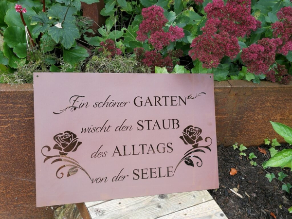 Edelrost Gedichttafel Alltag