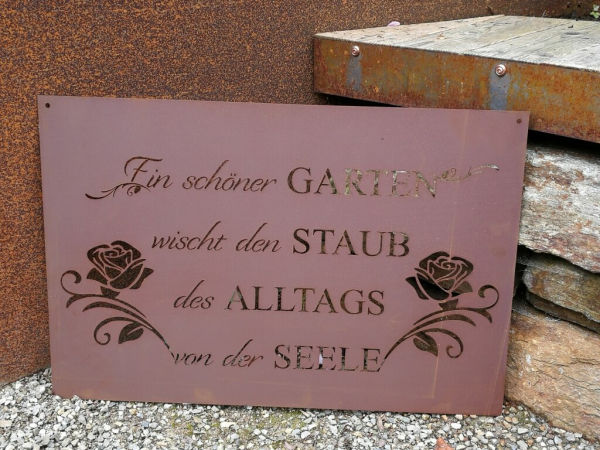 Edelrost Gedichttafel Alltag