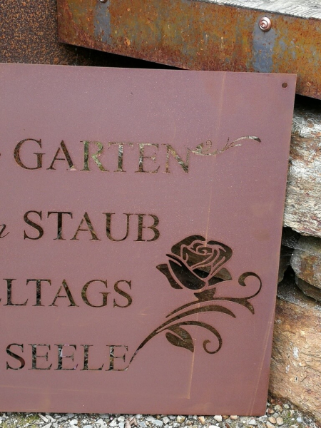 Edelrost Gedichttafel Alltag