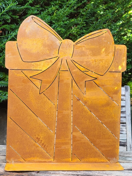 Edelrost Geschenk, Schleife geschlossen
