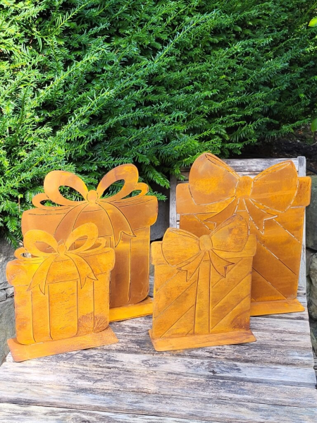 Edelrost Geschenk, Schleife offen