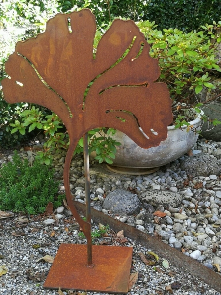 Edelrost Ginkgoblatt zum Stellen