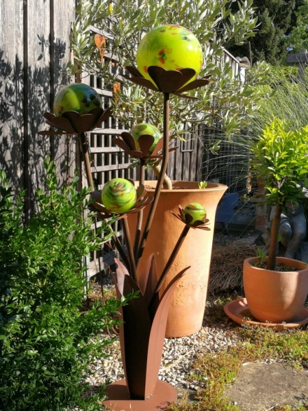 Edelrost Glasblume Blumenzauber, 165 cm