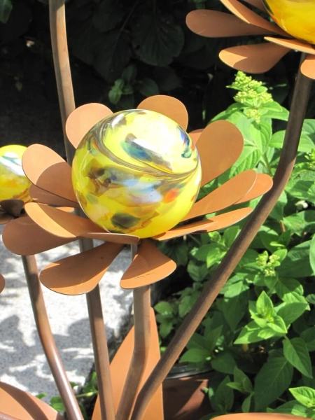 Edelrost Glasblume Blumenzauber, 120 cm