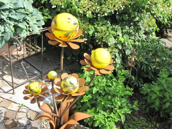 Edelrost Glasblume Blumenzauber, 120 cm
