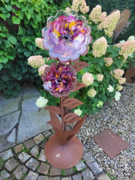 Edelrost Glasblume Zoe, rosa