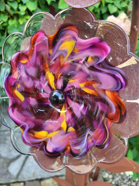 Edelrost Glasblume Zoe, rosa