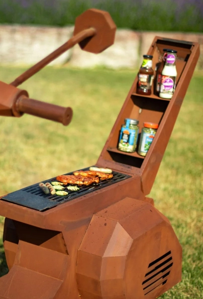 Edelrost Grillstelle Roller