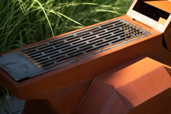 Edelrost Grillstelle Roller