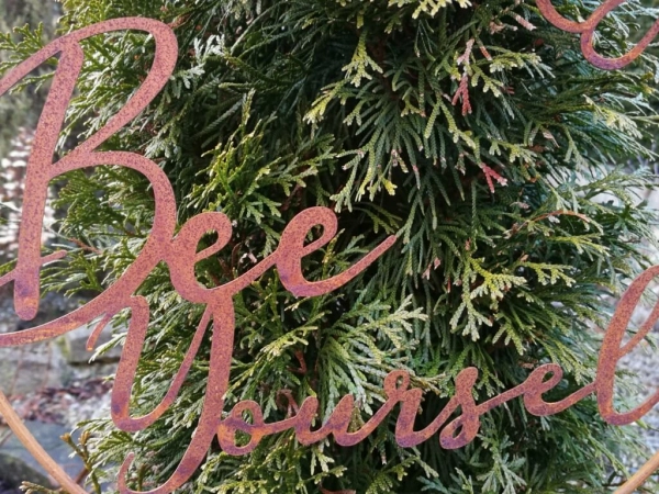 Edelrost Wandbild Bee Yourself