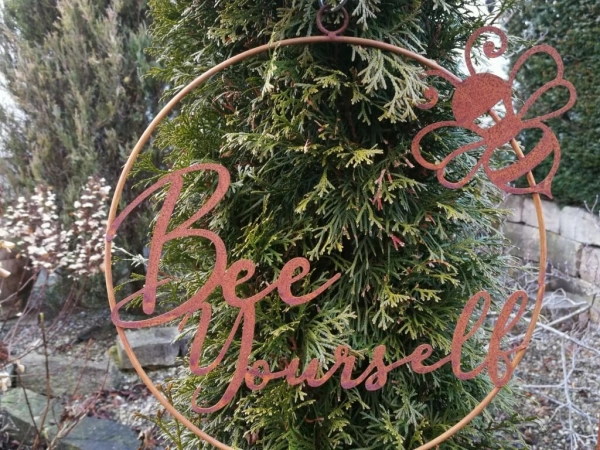 Edelrost Wandbild Bee Yourself