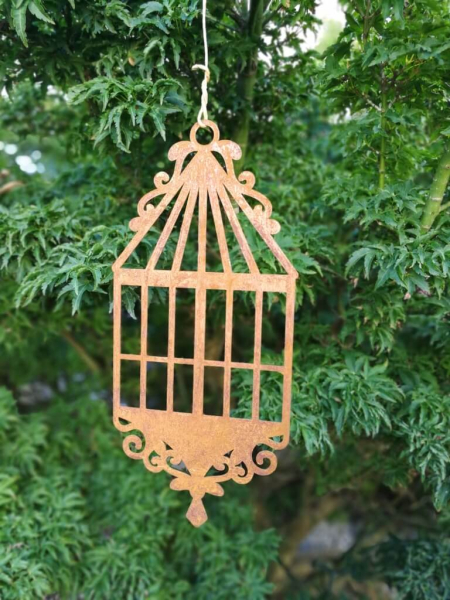 Edelrost Hänger Vogelkäfig, ohne Vogel