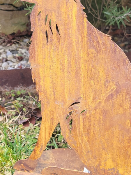 Edelrost Hase Schorsch, sitzend